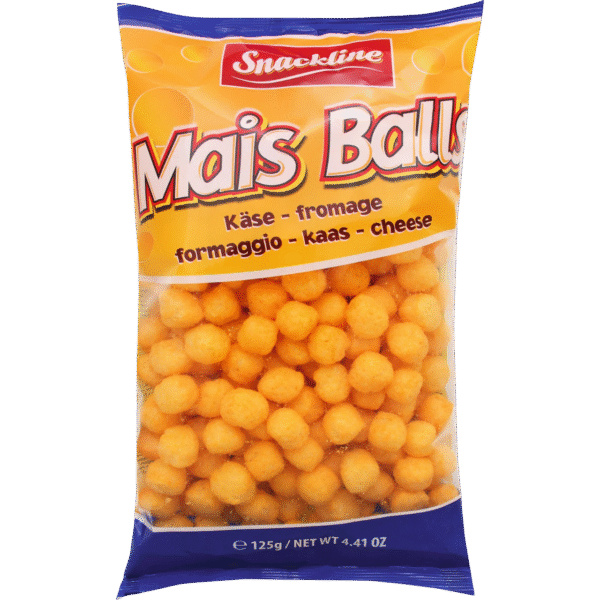 Snack Mais Ball au goût de fromage salé 125g-Photoroom Snack Mais Ball au goût de fromage salé 125g x20