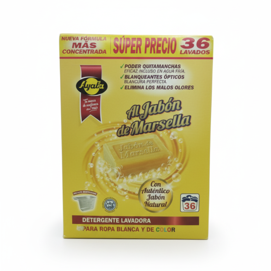 DETERGENT AYALA MARSELLA MALETA 36 CAC-2,88KG DETERGENT AYALA MARSELLA MALETA 36 CAC 2,88KG – Image 1