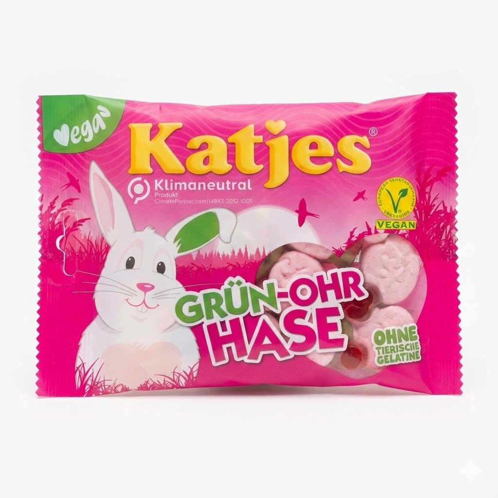 Katjes Grun-Ohr Hase 16 x 200g (1) Katjes Grun-Ohr Hase 16 x 200g – Image 1