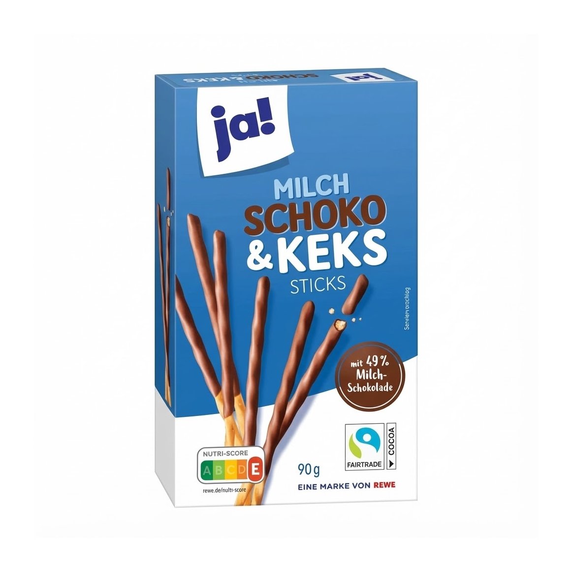 ja! Schoko-Sticks MILK 90gx24 (1) ja! Schoko Sticks MILK 90gx24 – Image 1