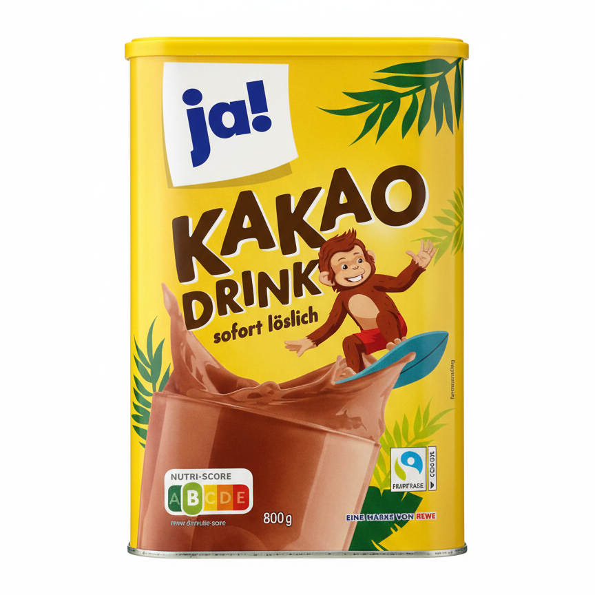 JA Kakao Drink 800g Ja! Boisson au Kakao Instantanée 800 g – Image 1