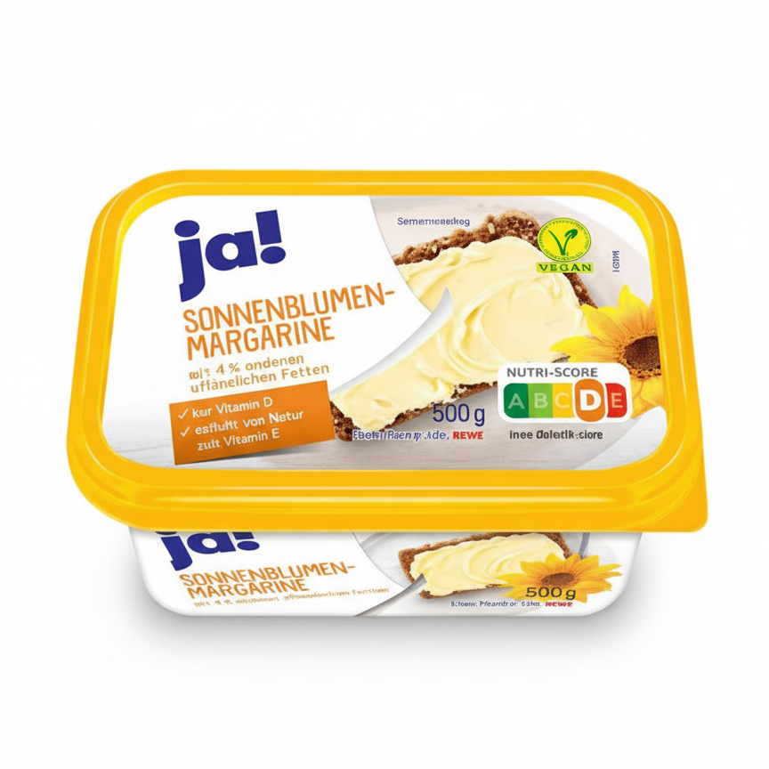 Ja! Margarine de tournesol 500g Ja! Margarine de Tournesol 500g – Image 1