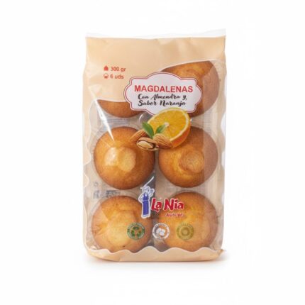 La Nia Madeleines aux Amandes et à l'Orange 6 Unités 300g