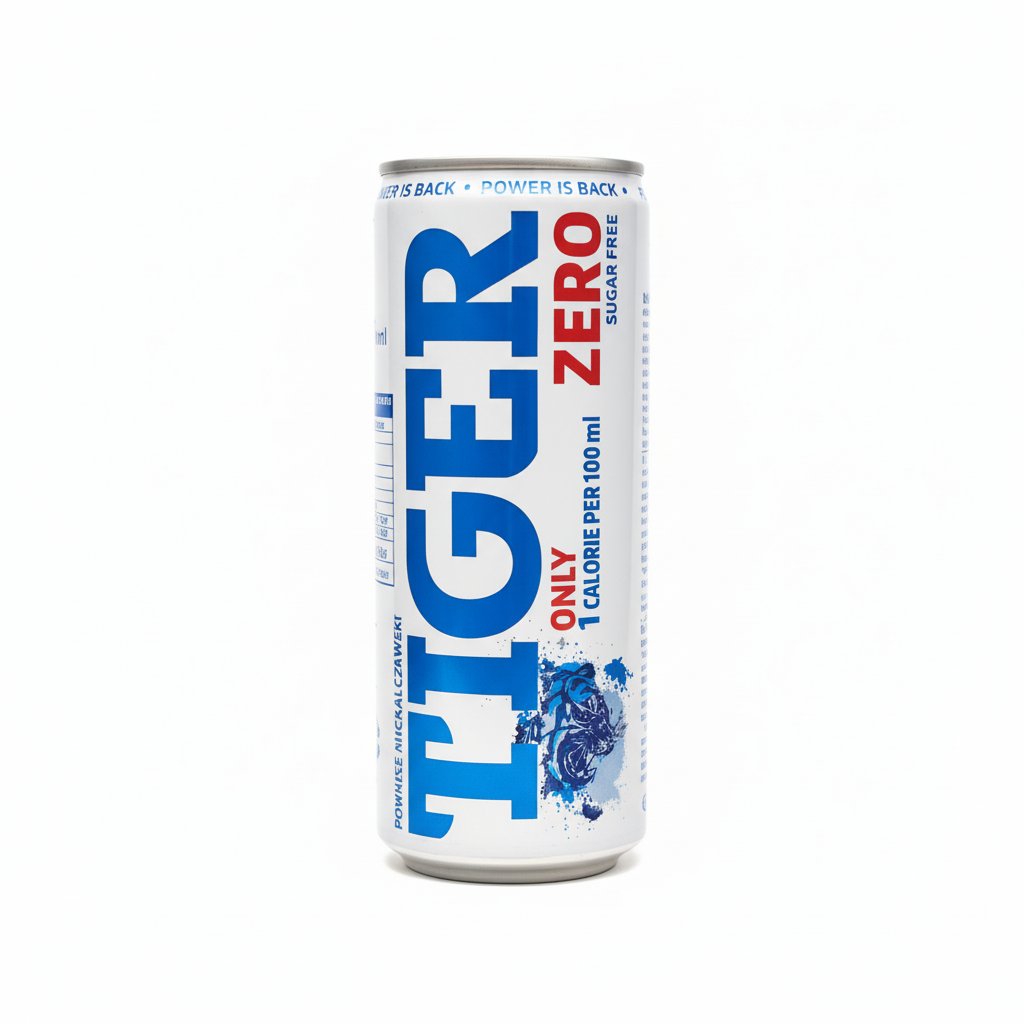 TIGER ENERGY DRINK Zero 12250ML (1) Boisson Énergisante Tiger Zéro 12 x 250 ml – Image 1