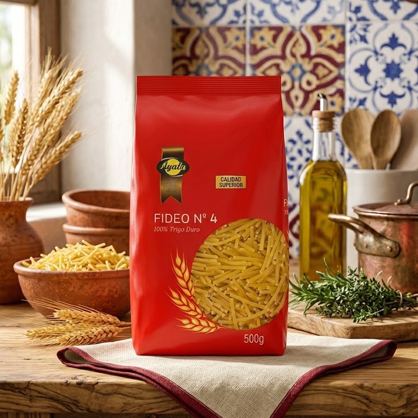 Fideos N4 Grueso Ayala 500g (2) Vermicelles N°4 Gros Ayala 500gx18 – Image 1